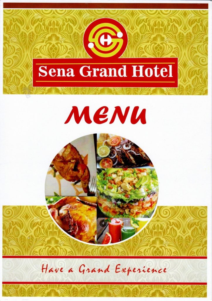 Sena Grand menu preview